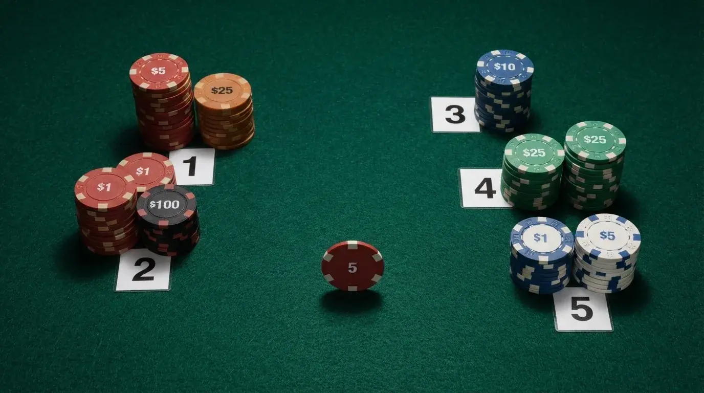 Composición con las fichas de los principales casinos online españoles ordenadas por tipo de oferta sin depósito y condiciones de rollover