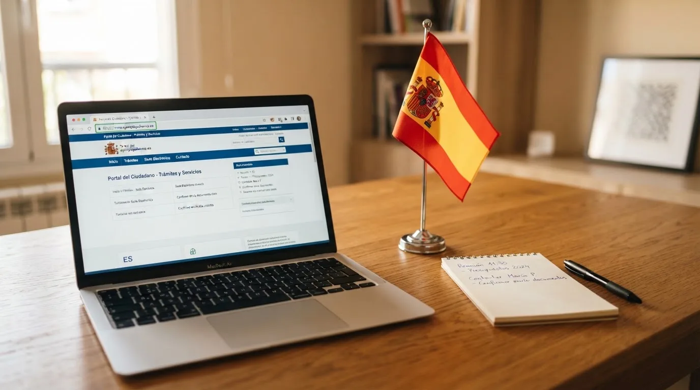 Primer plano de un documento oficial con el sello de la Dirección General de Ordenación del Juego y la bandera de España junto a una pantalla con el dominio .es de un casino