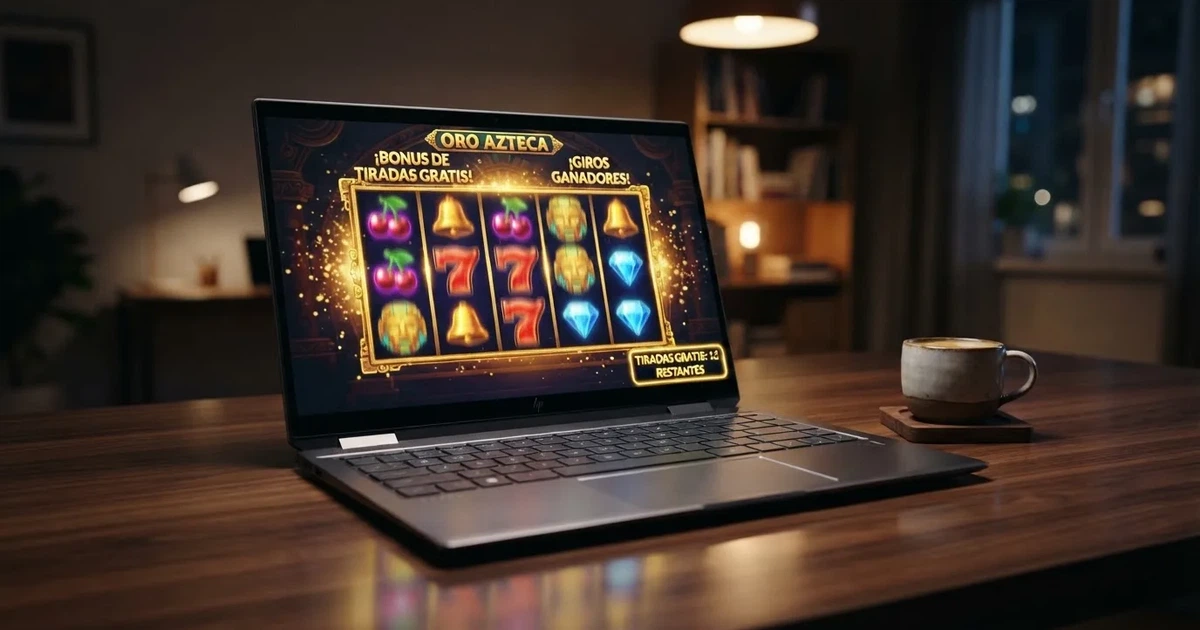 Pantalla de un casino online con una promoción de giros gratis activa en una tragaperras