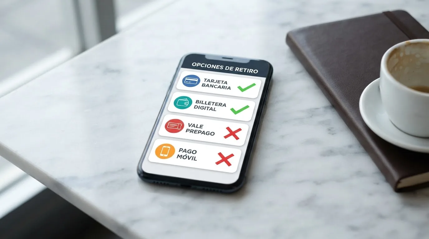 Una comparativa visual de los métodos de pago disponibles en casinos españoles — iconos de Bizum, PayPal, Paysafecard, Visa, Skrill y transferencia bancaria con marcas de verificación donde permiten retirada